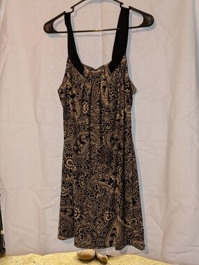 Linea Donatella Black and White Paisley 24" Summer Dress